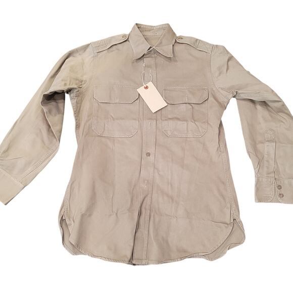 Vintage U.S. Military Khaki Utility Shirt – G-0378, Long Sleeve, 14x21 - Picture 1 of 6